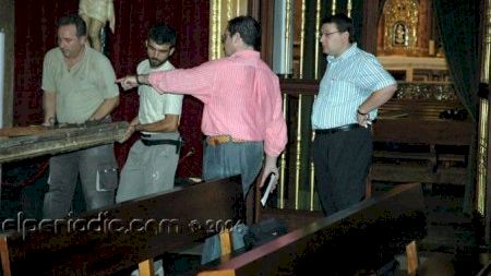 Traslado del lienzo "Crucifixión de Nuestro Señor"