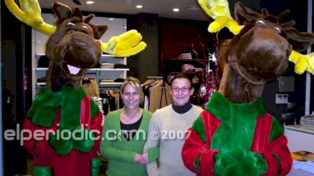 Visita de Papa Noel a los comercios de Burriana