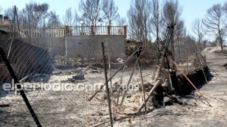 Día después del incendio de Onda