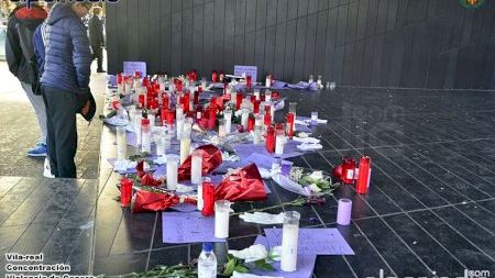 Vila-real - Acto Contra Violencia de Genero - Luto por Andrea