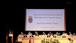 Acte de nomenament de Fill Predilecte de Burriana a ‘Pepet’