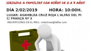 Sanidad y Cruz Roja organizan un taller de primeros auxilios para familias con niños hasta tres años