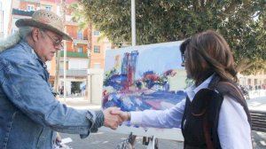 José Manuel Aznar, ganador del primer premio del Concurso de Pintura Rápida al Aire Libre de Alaquàs