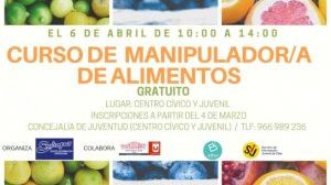 La Concejalía de Juventud organiza un curso de Manipulador de Alimentos