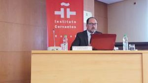 Bascuñana presenta el rico patrimonio oriolano en unas jornadas celebradas en una de las delegaciones del Instituto Cervantes en Marruecos