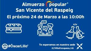 El PP de San Vicente celebra este domingo un almuerzo popular abierto a afiliados, simpatizantes y vecinos