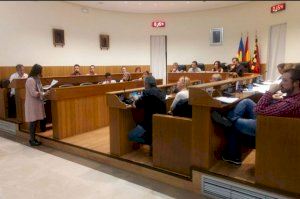 La Presidenta de ASINDOWN, Mª del Mar Garcerán, durante la lectura de la moción