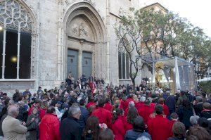 La imagen peregrina de la Virgen inicia su visita a la iglesia de la Compañía