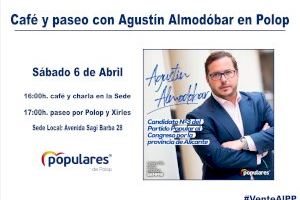 Café y paseo con Agustín Almodóbar en Polop.