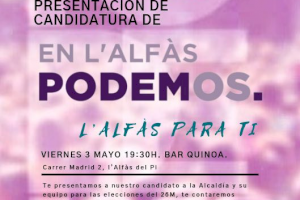 Podemos l’Alfàs presenta su candidatura para las elecciones municipales