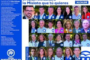 El PP presenta una lista renovada e ilusionada con “una Mislata mejor”