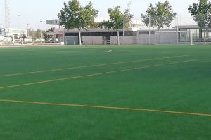 Conclouen les obres de construcció del nou terreny de joc del Camp de Futbol Municipal d'Almussafes