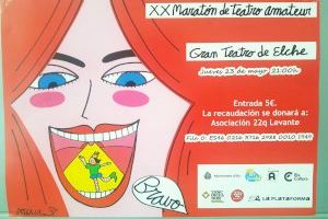 El Gran Teatro acogerá el XX Maratón de Teatro Amateur de Elche el jueves 23 de mayo