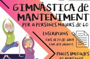 Bienestar Social realizará sesiones de gimnasia de mantenimiento para mayores