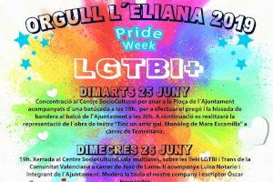 Del 25 al 29 de junio se celebrarán los actos del Orgullo LGTBI+ en l’Eliana