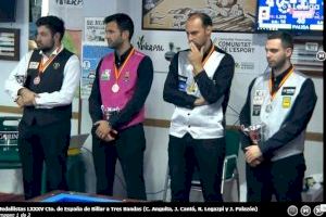 Tres medallistas valencianos en el Campeonato de España de Billar a Tres Bandas