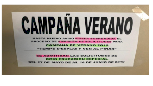 Carrasco reprocha al equipo de gobierno que todavía no haya fecha para el inicio de las escuelas de verano municipales