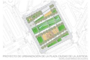 El Ayuntamiento lleva a junta la inversión de un millón de euros para urbanizar la Plaza de la Justicia de Alicante