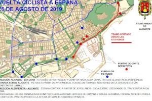 La llegada de la tercera etapa de la Vuelta Ciclista a España obliga a cortar al tráfico el lunes la fachada marítima de la Explanada