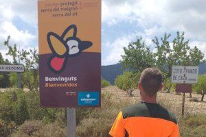 La Conselleria de Transición Ecológica instala nueva señalética informativa en el Paisaje Protegido de Las Sierras del Maigmó y del Sit