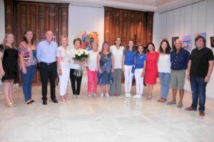 Inaugurada la exposición de pintura y bolillos de las alumnas del Centro de Formación de Caixa Rural de Burriana - (foto 3)
