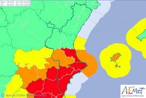 Activada l'alerta roja per pluges torrencials a València i Alacant