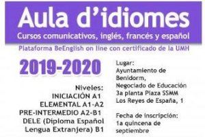 Últimos días para matricularse en el los cursos del Aula d’Idiomes municipal