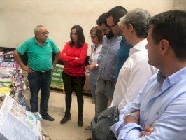 Belén Hoyo y Fernando de Rosa visitan junto a los diputados provinciales las zonas afectadas en Ontinyent por la gota fría