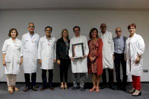 La Unidad de Enfermedad Inflamatoria Intestinal del Hospital Clínico Universitario de Valencia recibe la certificación de calidad