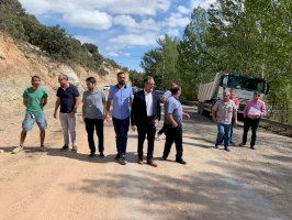 La Diputació amplia la carretera de la Mata a Olocau i millora el ferm d'un vial que uneix les províncies de Castelló i Teruel