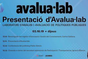 El politòleg Pablo Simón participa en la presentació d’Avalua·Lab, Laboratori d'Anàlisi i Avaluació de Polítiques Públiques de Las Naves