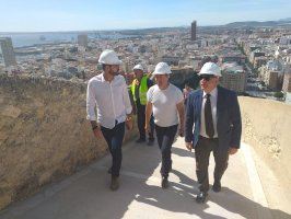 Alicante finaliza las obras de restauración del lienzo de la muralla oeste del monte Benacantil