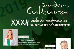 La reputada pediatra Lucía Galán y la periodista Rosa María Calaf entre las conferenciantes del XXXII Otoño Cultural de Petrer