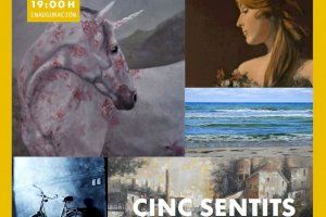 Cinco artistas protagonizan la exposición de pintura “Cinc sentits”, en la Casa de Cultura