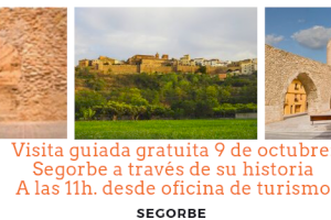 La Concejalía de Turismo realizará una visita guiada gratuita “Segorbe a través de su historia” el próximo miércoles día 9