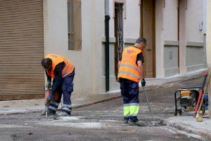 Las obras de repavimentación en el núcleo histórico de Sagunto ya han comenzado