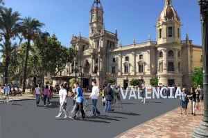 El 20 de marzo comienza la peatonalización de la plaza del Ayuntamiento de Valencia