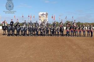 La Unidad Especial de Caballería de la Policía Nacional ha participado en Salon du Cheval d’El Jadida