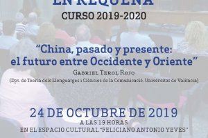 “China, Pasado Y Presente” inaugura el ciclo de conferencias de Unisocietat Requena 2019/2020