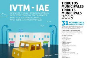 El Ayuntamiento recuerda que mañana 31 de octubre finaliza el plazo voluntario del pago de los impuestos del IVTM, IAE e IBI Rústico en Alicante