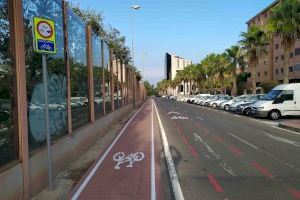 Movilidad finaliza e incorpora a la red los nuevos itinerarios ciclistas que estrena Alicante en Avenida de Denia, Isla de Corfu y Vía Parque  de tres kilómetros