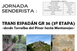 Las inscripciones para la 3ª Etapa de la Jornada Senderista Trans Espadán estarán abiertas hasta el 8 de noviembre