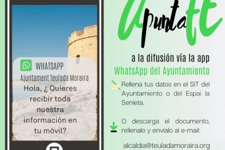 Teulada Moraira implanta un sistema d'informació a la ciutadania per WhatsApp i e-mail