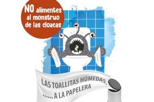 El Ayuntamiento de Paterna se suma a la campaña de sensibilización contra "El monstruo de las cloacas"