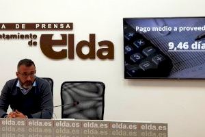 El Ayuntamiento de Elda sitúa en 9,46 días el Plazo Medio de Pago a proveedores