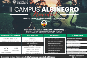 La Fundació Albinegra organiza el II CAMPUS ALBINEGRO para Navidad