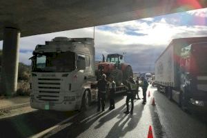 Los agentes de la Unidad de Delincuencia Vial de la Policía Local de Elche participan en un curso de estiba de mercancías