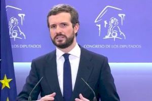 Casado pide la intervención de las cuentas de la Generalitat y el PSPV responde: "Se ha quitado la careta del antivalencianismo"