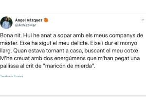 Un concejal de Compromís por Burjassot denuncia haber recibido una paliza al grito de “maricón de mierda”