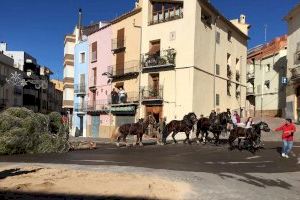 Les Coves de Vinromà enciende la hoguera de Sant Antoni y reparte cerca de 1.400 coquetas